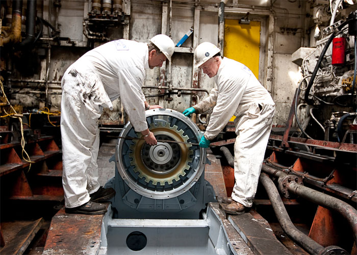 Modification of Engine Beds, and Main Engines installation of the MV Fraser Titan Modification of Engine Beds, and Main Engines installation of the MV Fraser Titan